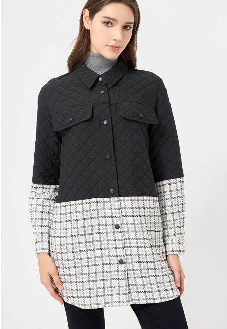 Tweed Quilted Relaxed Fit Jacket