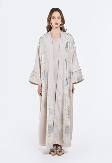 Printed Abaya and Dress Set (2PCS)- Ramadan Style