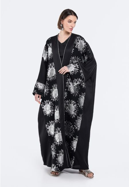 Printed Abaya and Dress Set (2PCS)- Ramadan Style