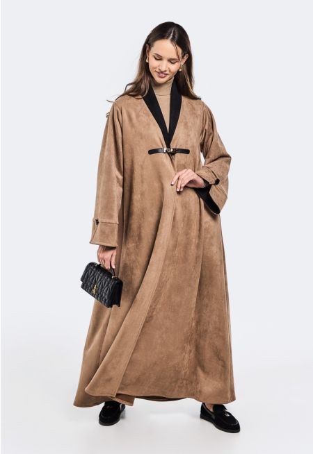 Contrast Suede Besht