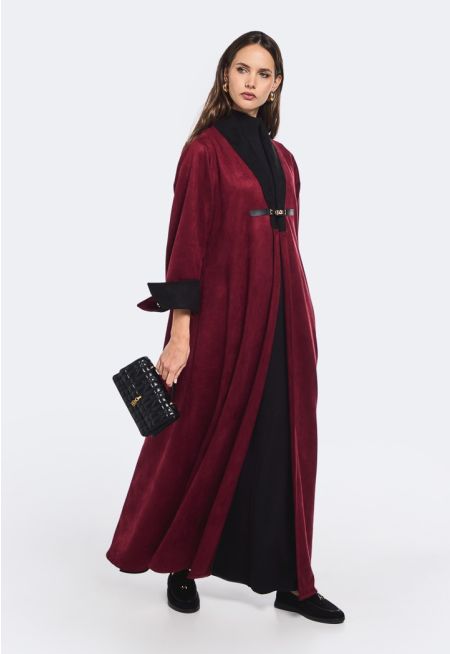 Contrast Suede Besht