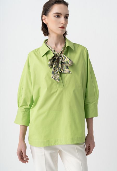 Basic Three-Quarter Sleeves Blouse