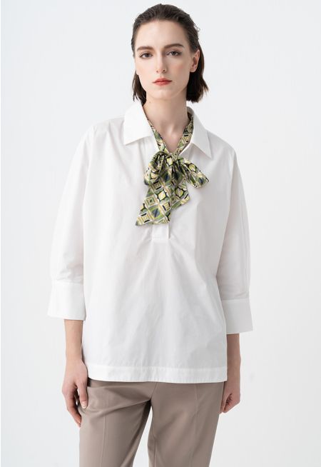 Basic Three-Quarter Sleeves Blouse