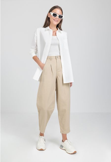 High Waist Baggy Denim Trouser