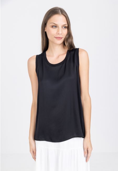 Solid Sleeveless Blouse