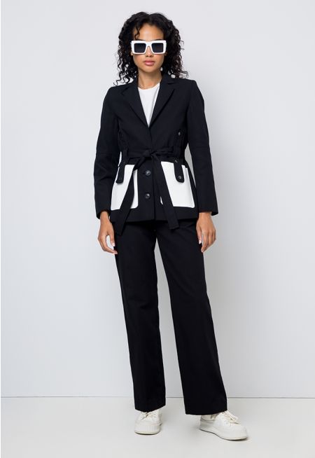 High Waist Straight Leg Trouser