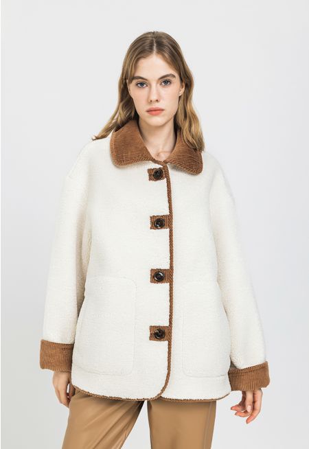 Shearling Corduroy Heavy Coat