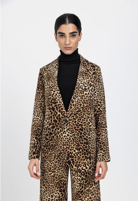 Leopard Printed Bold Blazer