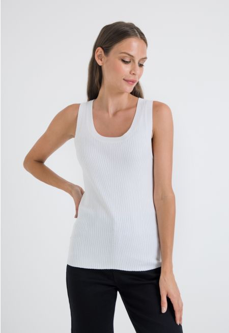 Basic Solid Ribbed Top