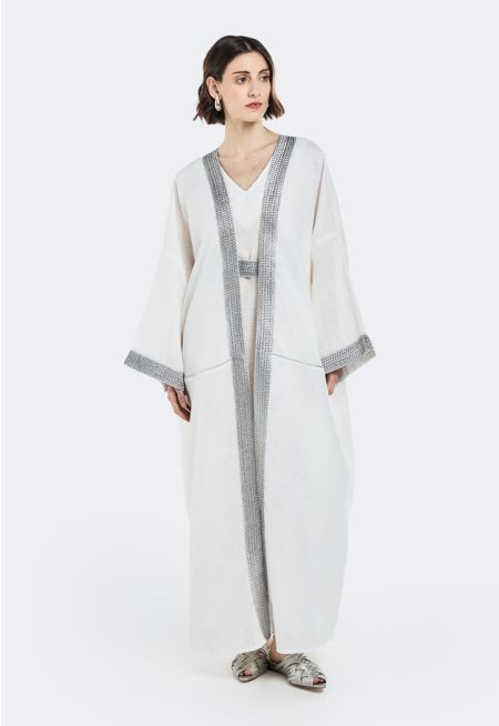 Abaya and Sleeveless Dress Set (2PCS)