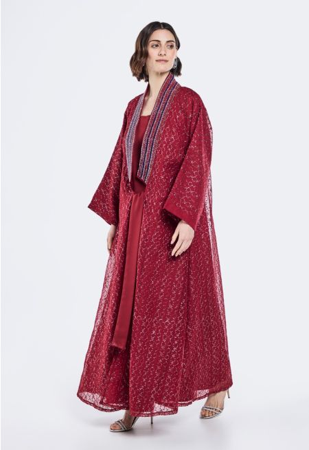 Embroidered Bead Embellished Kaftan