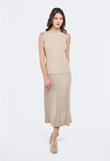 Ribbed Knitted Skirt
