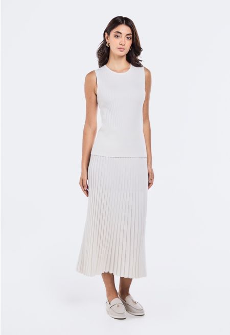Ribbed Knitted Skirt