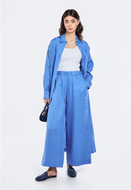Wide Leg Linen Trousers