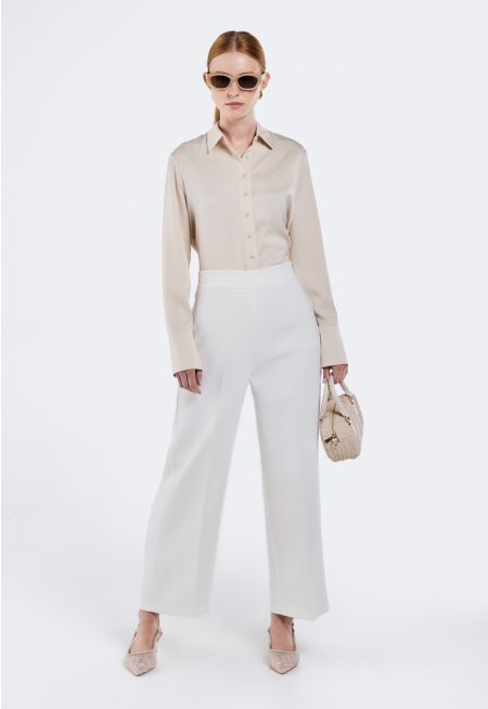 High Waist Straight Cut Trousers