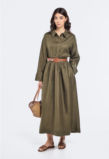 Solid Flared Skirt