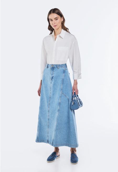 A-Line Denim Skirt