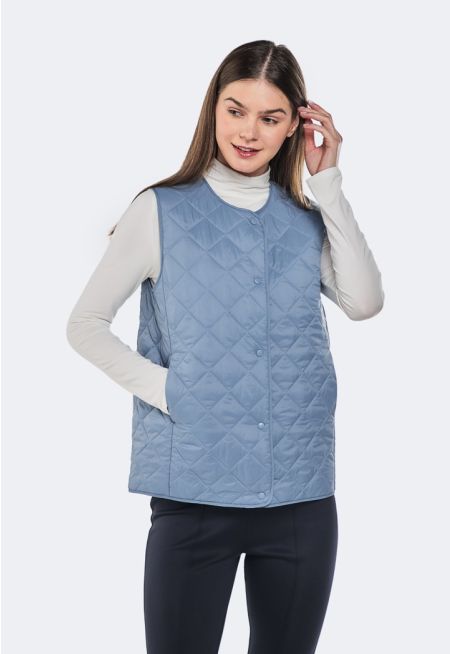 Button-Up Quilted Gilet