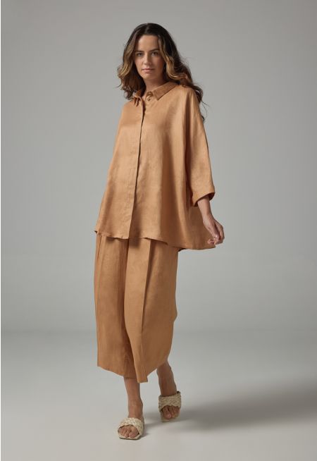 Wide Leg Basic Trousers