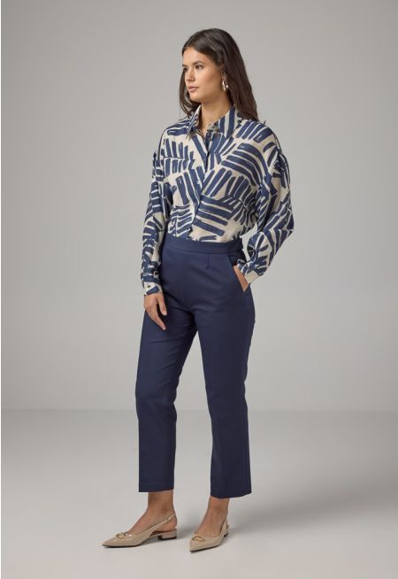 Peg Leg High Waist Trousers