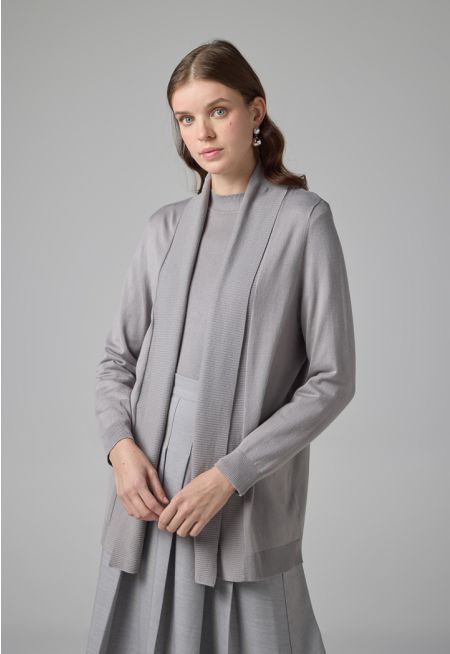 Solid Knitted Cardigan