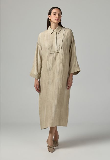 Hidden Buttons Maxi Dress