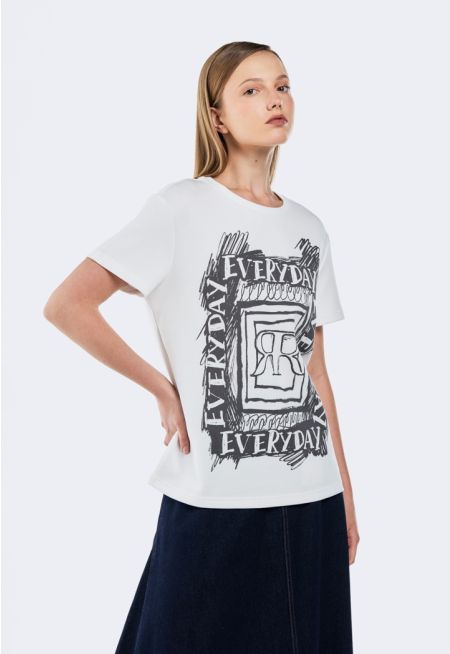 Printed Motif T-Shirt
