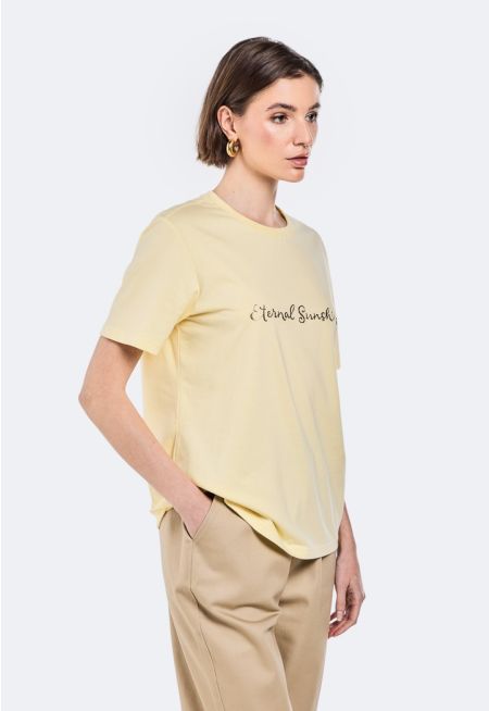 Embossed Print T-Shirt
