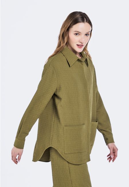 Solid Textured Shirt