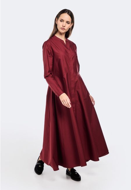 Single Tone Flared Dress