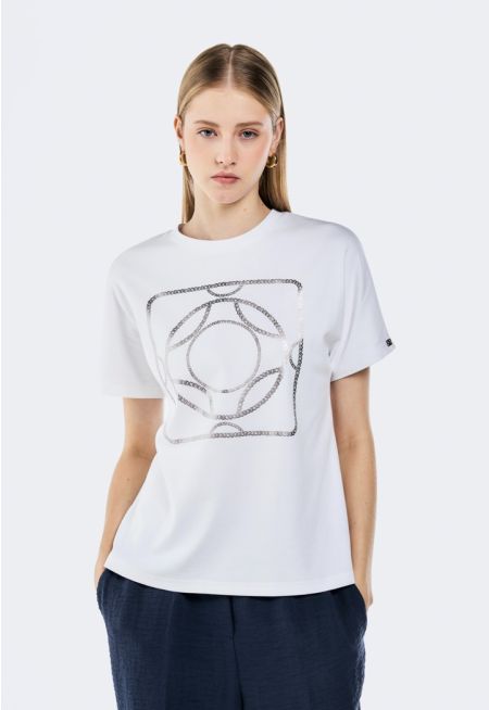 Foil Chain Print T-Shirt