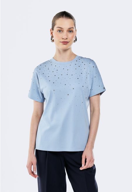 Crystal Embellished T-Shirt