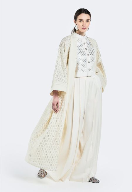 Dobby Textured Lurex Abaya- Ramadan Style