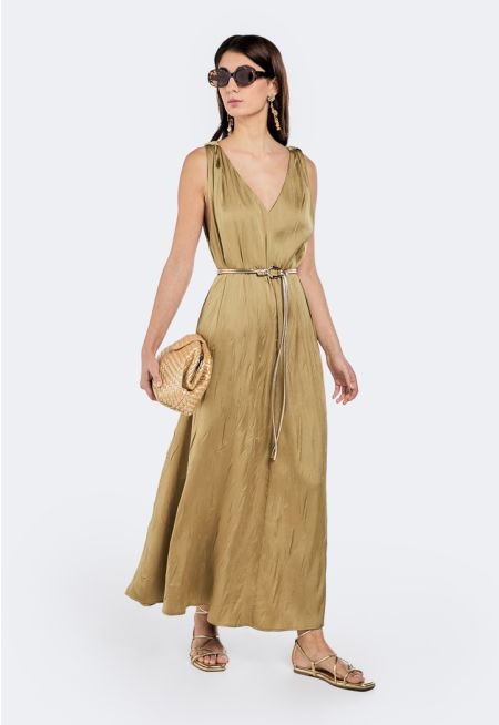 Sleeveless Crinkled Dress- Ramadan Style