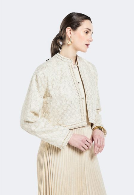 Embroidered Sequin Embellished Jacket