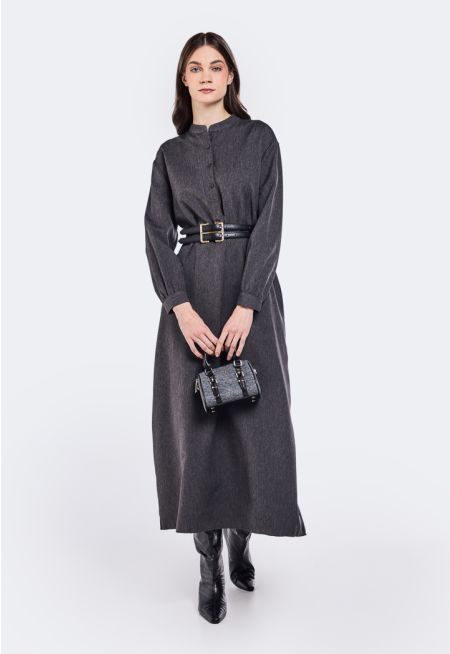 Solid Oversized Maxi Dress