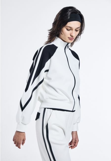 Contrast Zip up Track Jacket