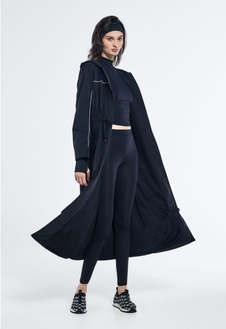 Full Zip Long Trench Coat