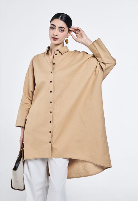 Oversized High Low Long Shirt