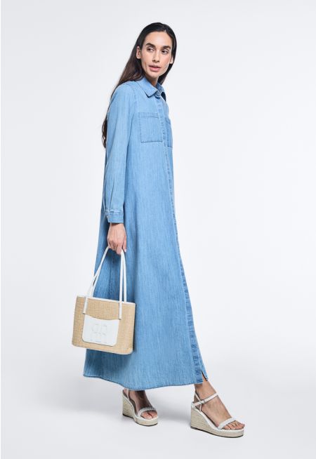 Relaxed Fit Denim Shirt Dress