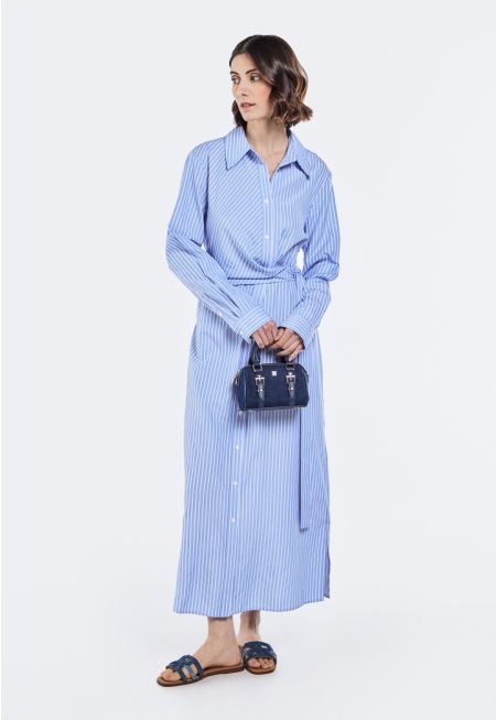Striped Wrap Dress