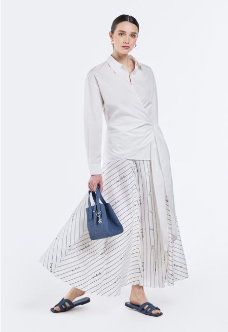 Striped Flared Skirt