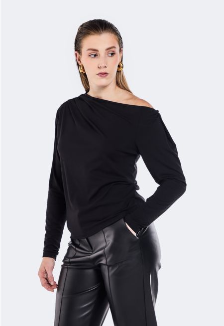 Solid Off Shoulder Blouse