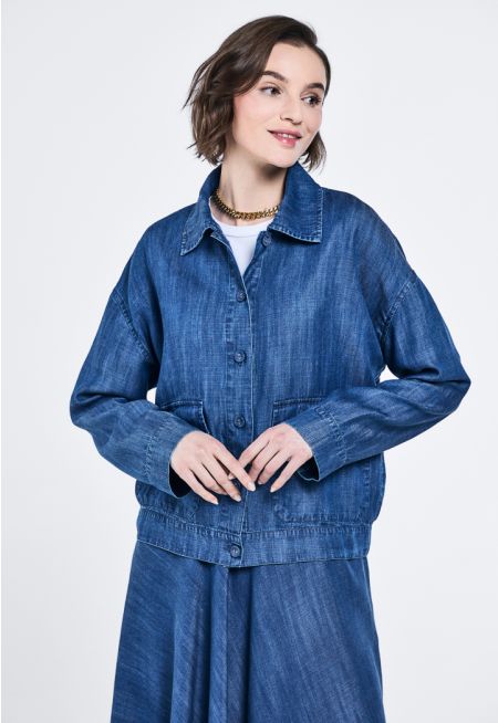 Flap Pocket Drop Shoulder Jacket