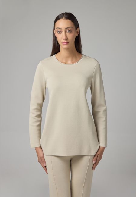 Long Sleeve Knitted Basic Blouse