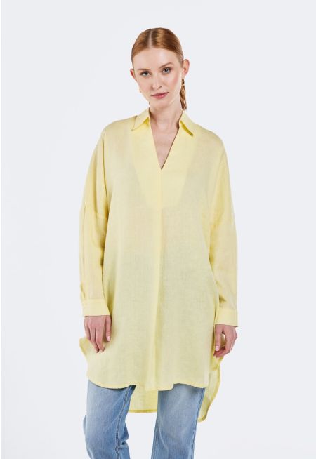 High Low Linen Tunic