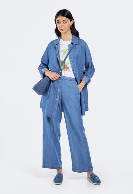 Straight Cut Tencel Trousers