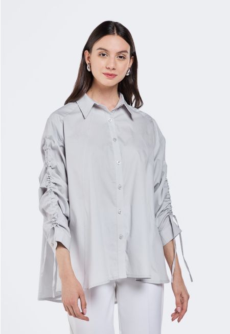 Tent-Style Shirt With Adjustable Sleeves