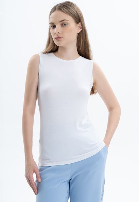 Sleeveless Basic Solid Top