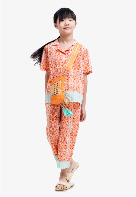 Printed Buttoned Shirt & Pant Set